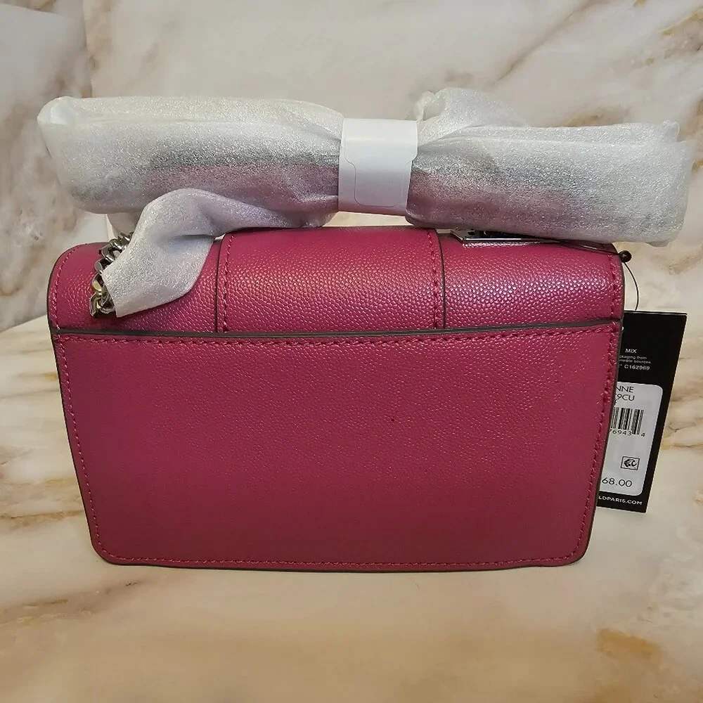 Karl Lagerfeld Paris Corrine Embellished Leather Shoulder Bag, Cactus Flower, NW - Picture 3 of 5